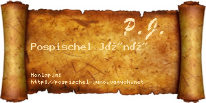 Pospischel Júnó névjegykártya
